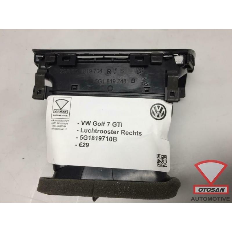 VW Golf 7 GTI Luchtrooster Rechts Dashboard 5G1819710B