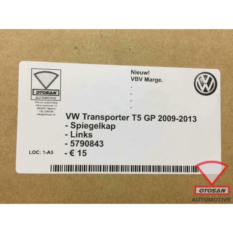 VW Transporter T5 GP 09-13 Spiegelkap Spiegel Kap Links Nieu