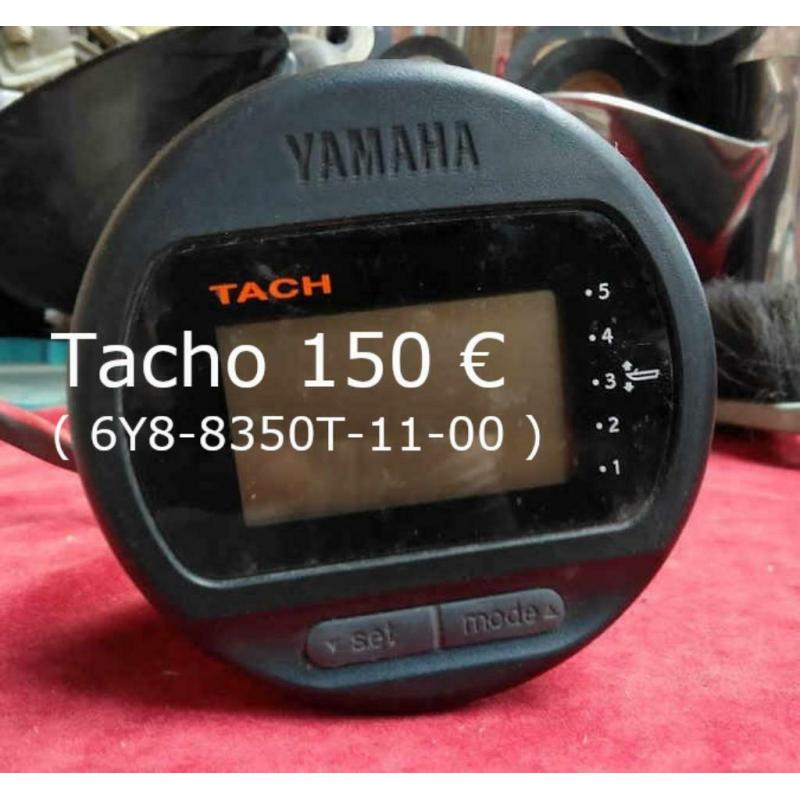 Yamaha outboard parts, o.a.Tachometer, relais, e.d.