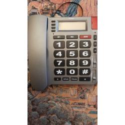 Téléphone fixe Profoon TX800 grands chiffres alarme parfait