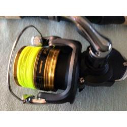 Dropshothengel met molen Shimano FX 1000
