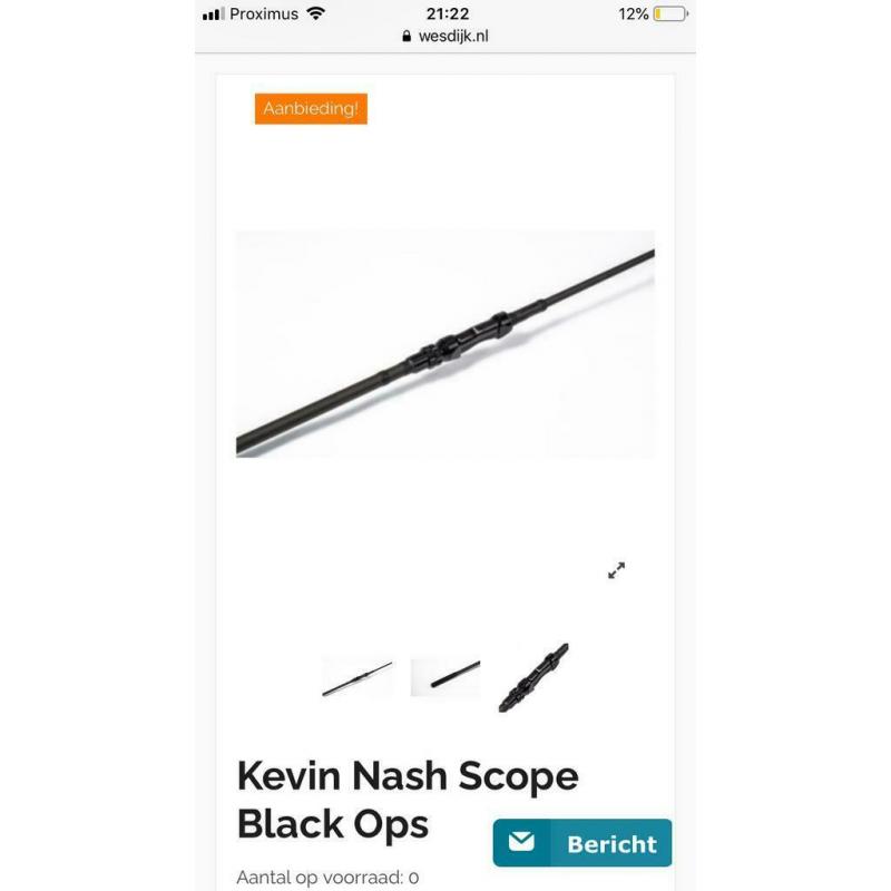 1x nash scope black ops 6ft 2 lbs.