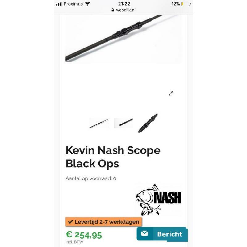 1x nash scope black ops 6ft 2 lbs.