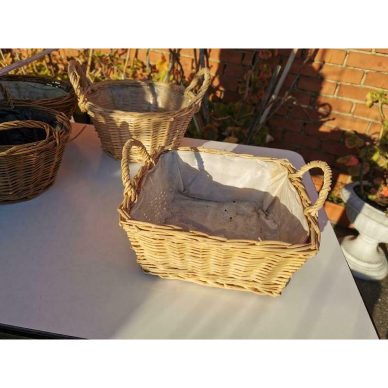 Rieten mand met oren vierkanten mand MO5 9x21x21 cm