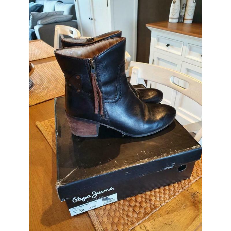 Lederen laarsjes van pepe jeans maat 39 in zeer goede staat