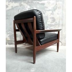 Vintage bankstel leder bank fauteuils zetels 3+1+1 Deens ?