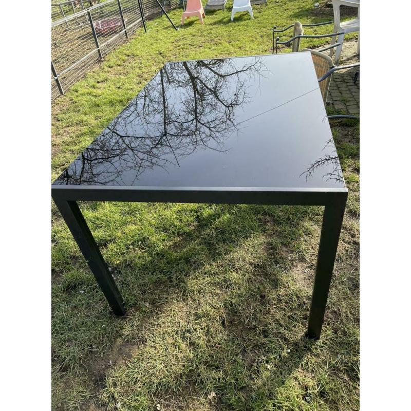 Tuintafel glazen blad