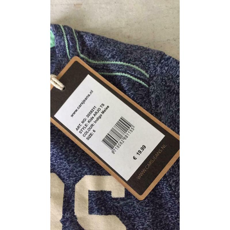 Nieuw T-shirt cars maat 116 met label