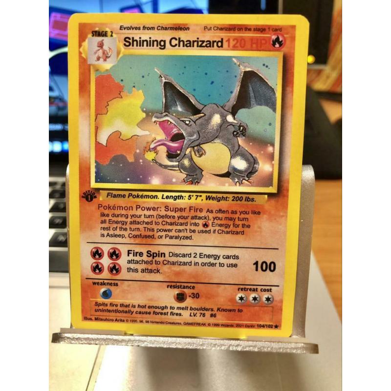 Charizard Base Set Altered Shining Charizard Cosmic Custom
