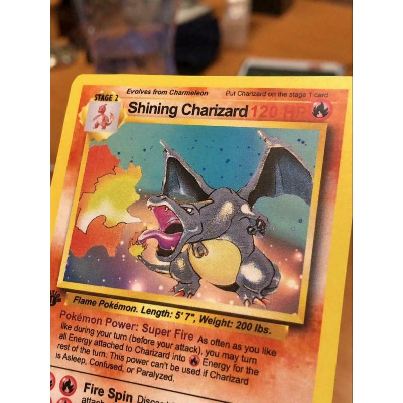 Charizard Base Set Altered Shining Charizard Cosmic Custom